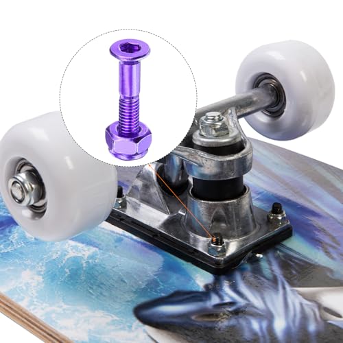 Skateboard Mounting Screws Kit - Purple, 1 Inch, 8 Screws & Nuts
