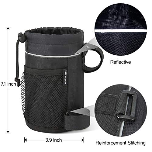 MIZATTO Black Bike Water Bottle Holder with Thermal Insulation - 1 Pack