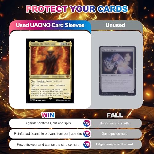 UAONO 100ct Magic Ring Art Card Sleeves for MTG & TCG Decks