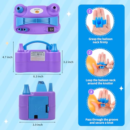 Electric Balloon Pump - Portable Dual Nozzle Inflator for Parties
