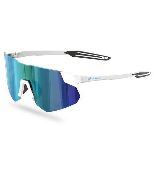 YAMAS Sport Sunglasses for Mens and Womens, Wrap around Sunglasses, Windproof & Shatterproof, Non-Slip Nose Pads for Hiking, Climbing, Cycling and Running, UV400 Protection, Sky Blue Mirror