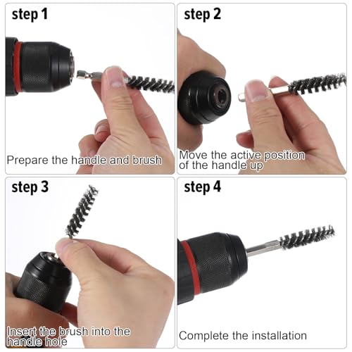 Golf Club Cleaning Brush - Stainless Steel Wire Hosel Brush Set