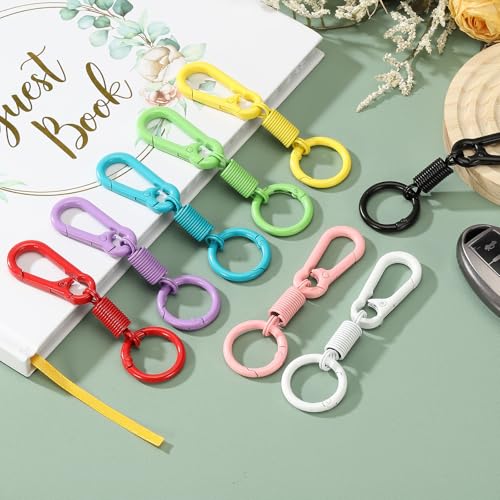Quick Release Keychain Clips with O Rings - Red