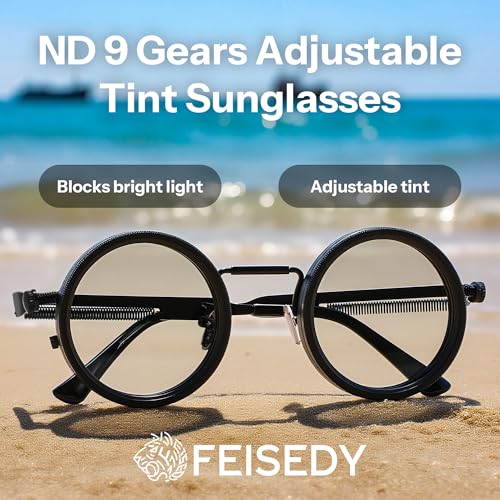 Adjustable Polarized Round Sunglasses for Men - UV400 TAC Lens