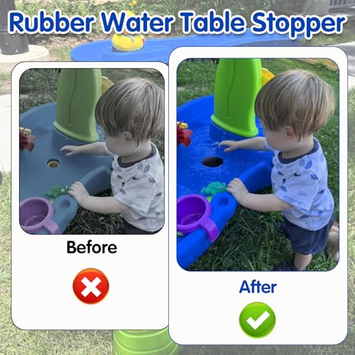 2-Pack Water Table Replacement Plugs - Anti-Leak Silicone Stoppers