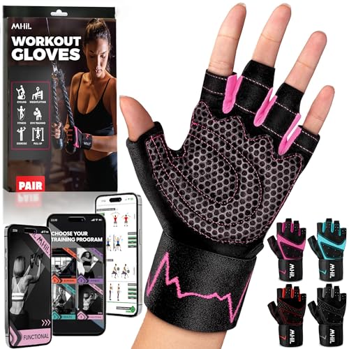 Breathable Workout Gloves for Women with Palm Protection and Grip