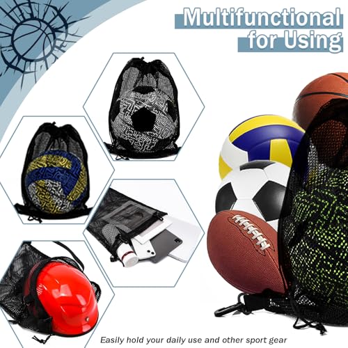 Drawstring Basketball Backpack - Coal Black, Foldable Sports Sack