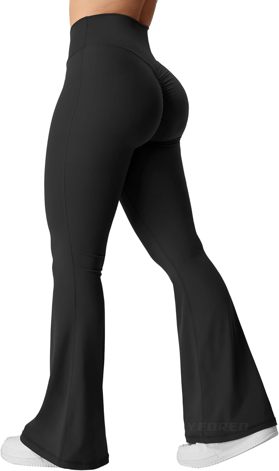 YEOREO Women's Yoga Leggings - Kalie Flare Design with V Cross Waist | Comfortable & Stylish