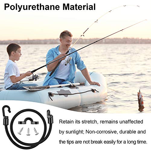 18 Inch Rod Strap Holder - 4 Pcs Deck Mount for Boat Rods