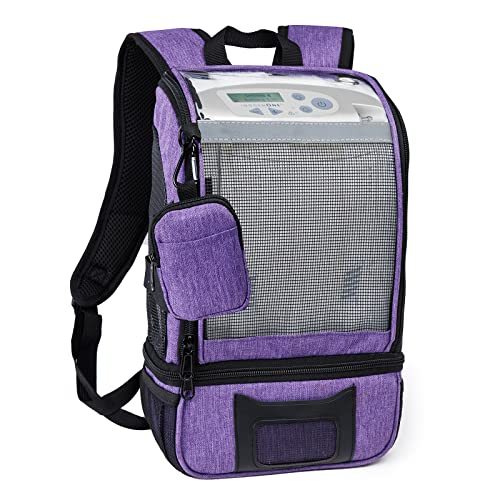 BAGSFY Purple Oxygen Concentrator Backpack for Inogen G5 G3 Rove 6 - Lightweight Carrying Bag