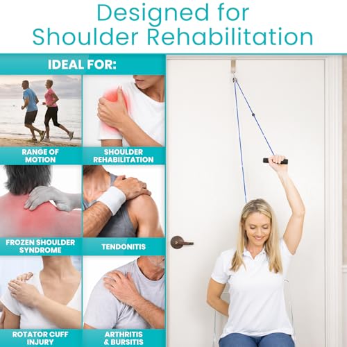 Shoulder Pulley System for Physical Therapy - Metal Door Anchor