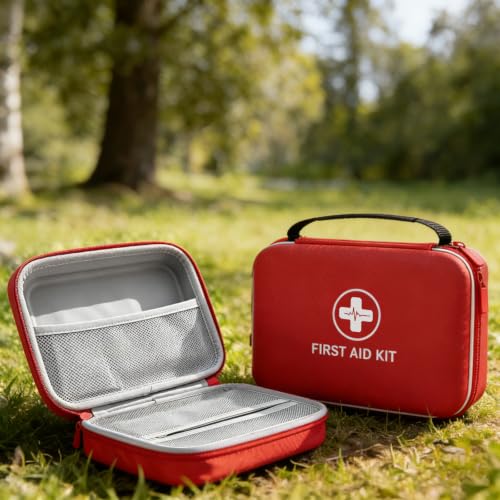 Emergency First Aid Kit Empty with Smart Compartments - 2 Pack, Waterproof EVA Case for Home, Travel, Camping