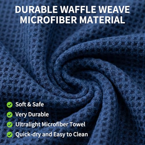 Microfiber Fishing Towel with Clip, 16x16 Inch - Blue