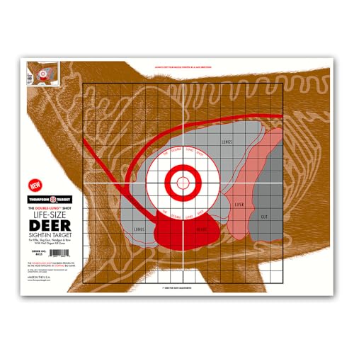 Life Size Deer Target - Double Lung Shot - 19x25 Inch