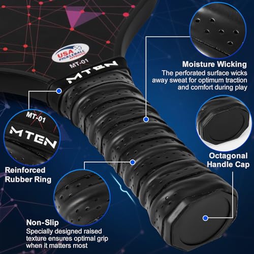 USAPA Approved Pickleball Paddles Set of 2 - Lightweight & Durable