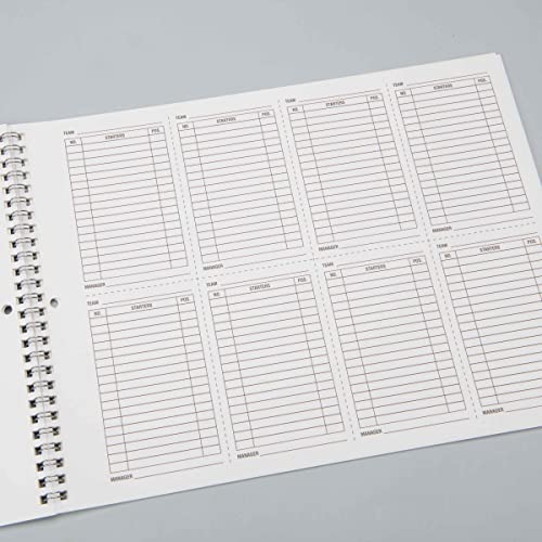 Baseball Score Book - 52 Pages, White