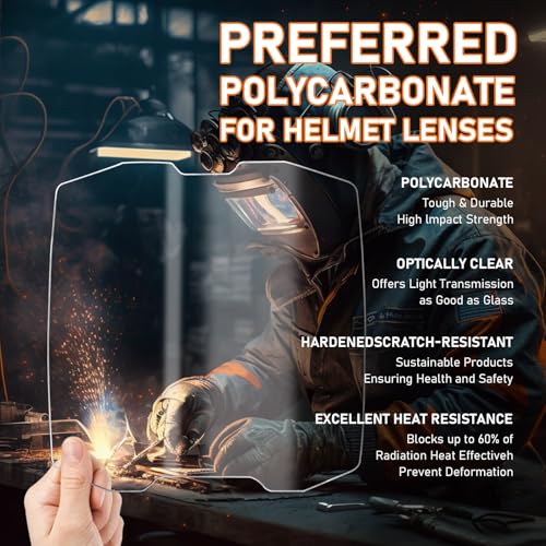 10Pcs - 271320 Front Cover Lens for Digital Infinity Series Welding Helmet - High Clarity Replacement Welding Helmet Lens