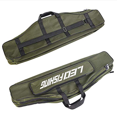 80cm Foldable Fishing Rod Case with Waterproof Oxford Material, Portable Reel & Pole Bag