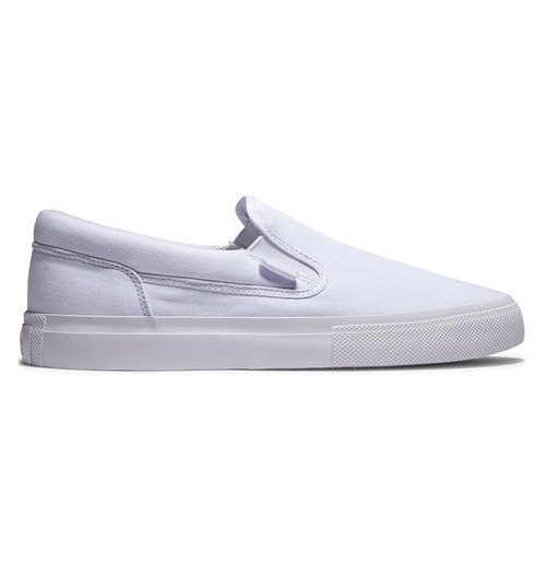 DC mens Manual Slip-on Skate Shoe, White, 5.5 US