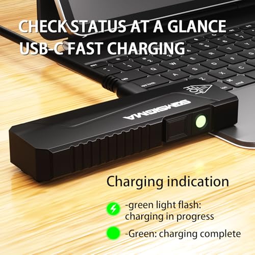 2 Pack 1500 Lumen EDC Flat Flashlight, USB-C Rechargeable Pocket Light, 6 Mode Portable Small Flashlights for Outdoor Camping, Emergency, and Home Use