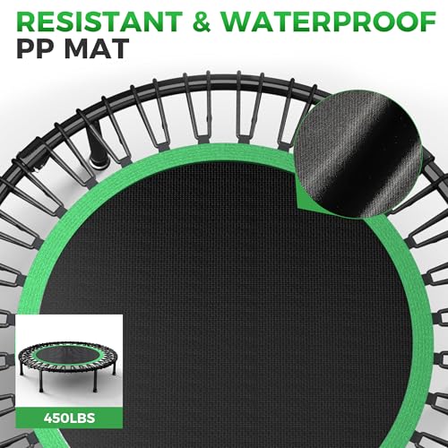 40" Rebounder Trampoline for Adults - Green, 450 LBS Capacity