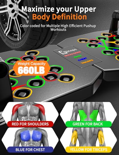 Push Up Board & Pilates Bar - 25-in-1 Foldable Fitness Equipment - Solo Black