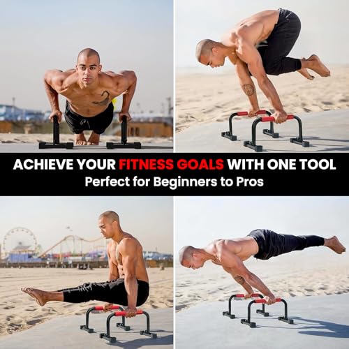 Lightweight Parallette Bars for Home Gym - Dip & Push Up Station