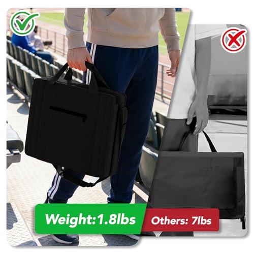 Adjustable Stadium Seat with Back Support & Cushion - Portable Bleacher Chair