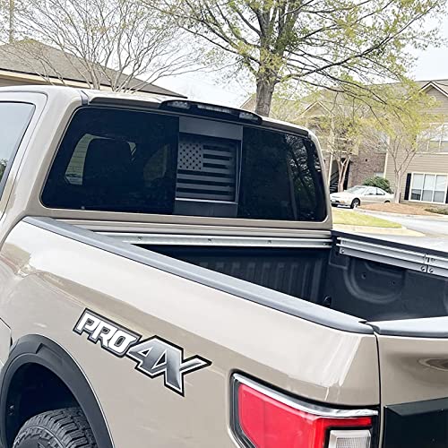 Zxiaochun American Flag Rear Window Decal for Nissan Titan 2013-2024