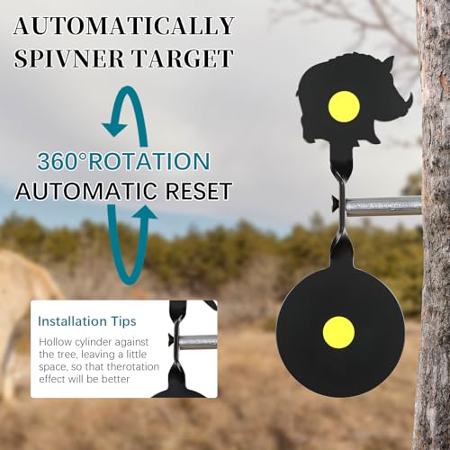 Auto Reset Spinner Shooting Targets - 4-Pack, Animals Group 1