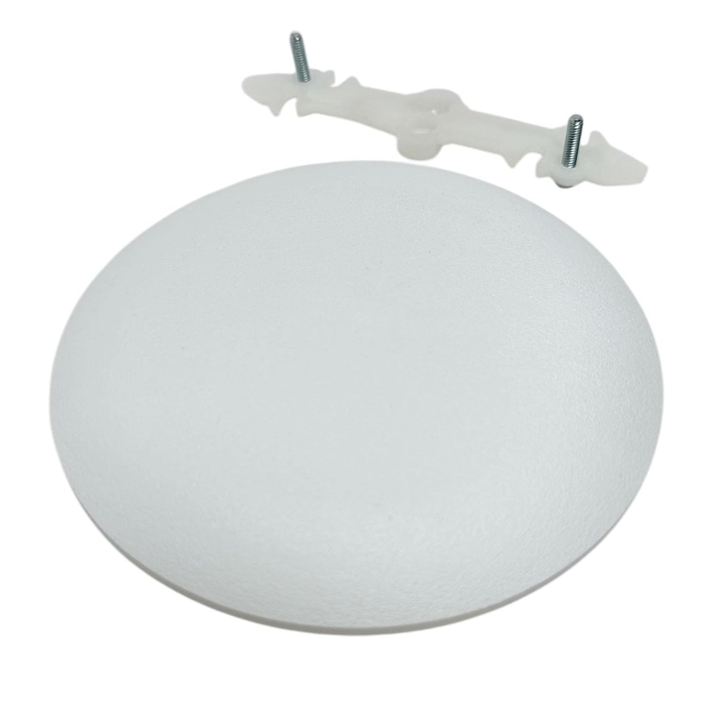 iMBAPrice IMBA-CP3540-2 Textured White Plastic Ceiling Box Cover Plate for 3-1/2" & 4" Round or Octagon Electrical Boxes, Invisible Mounting Screws, 2-Pack