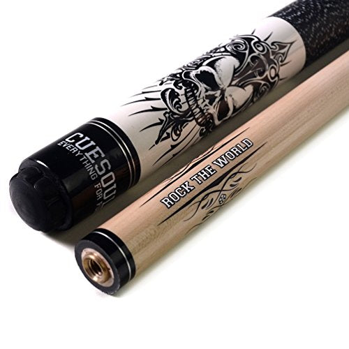 CUESOUL 58 Inch Maple Pool Cue Stick Kit - Rockin Series G407, 21oz, Hardwood & Carbon Fiber