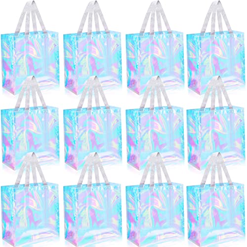 Clear Stadium Approved Tote Bags - 12 Pack with Handles - Laser Color