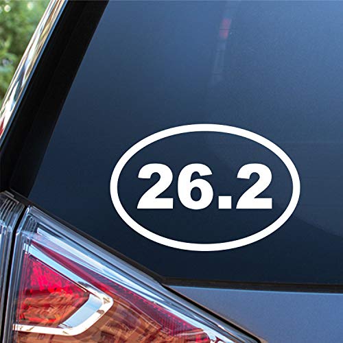 Vinyl Car Decal Sticker - Marathon Running 5.5 x 3.5 Inches