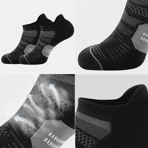 12 Pairs Men's Ankle Running Socks - Breathable Low Cut, Multicolor