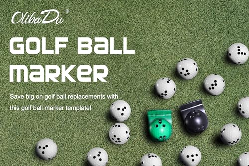 OlibaDu Black Golf Ball Marker Template for Rapsodo MLM2PRO - Reusable, Durable, Easy to Use