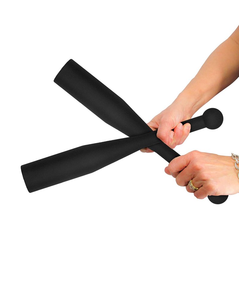Trademark Innovations Indian Club Exercise Workout Bars (Set of 2, 4 Lbs. Each) Black