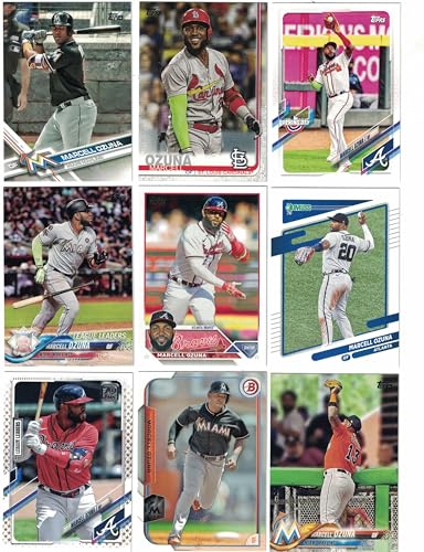 Marcell Ozuna Baseball Card Assortment - 20 Unique Cards