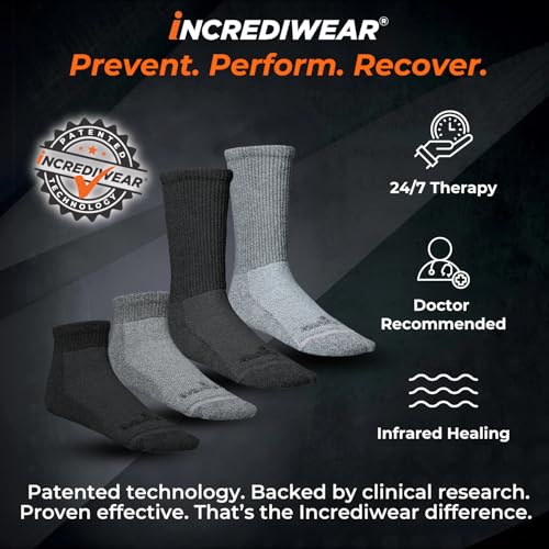 Incrediwear Circulation Socks for Men & Women Medium Grey Pack of 1