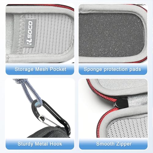 RLSOCO Case for KardiaMobile 1-Lead/6-Lead Personal ECG Heart Rate Monitor - Durable EVA Travel Case with Carabiner & Extra Storage
