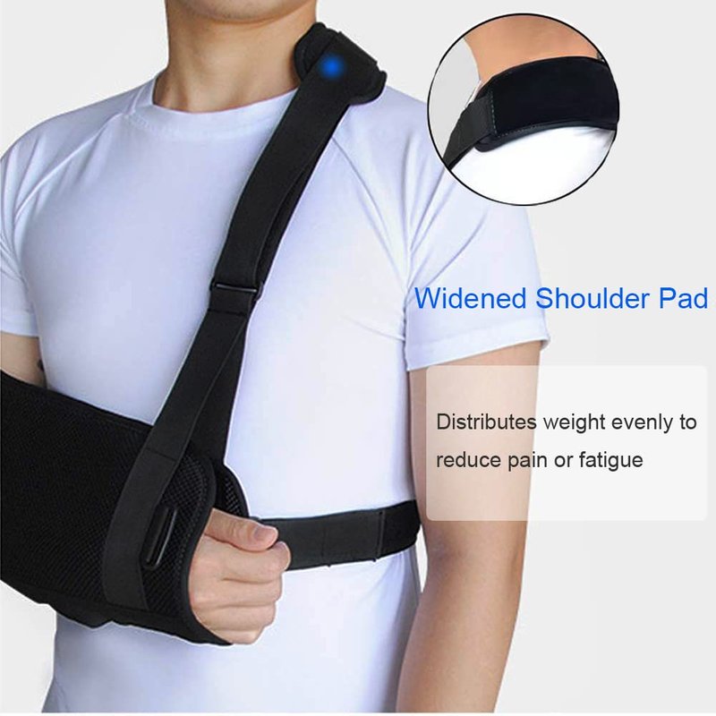 TODDOBRA Arm Sling Shoulder immobilizer for Shoulder Injury with Back Belt Men & Women Shoulder Immobilizer Left and Right Arm Lightweight Rotator Cuff Arm Support for Elbow Wrist Injury -(Size M)