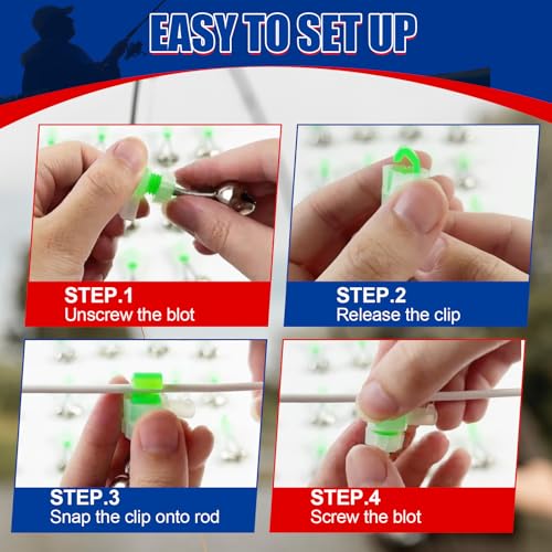 20 Pack Clip-On Fishing Bells - Dual Ring Bite Alarms