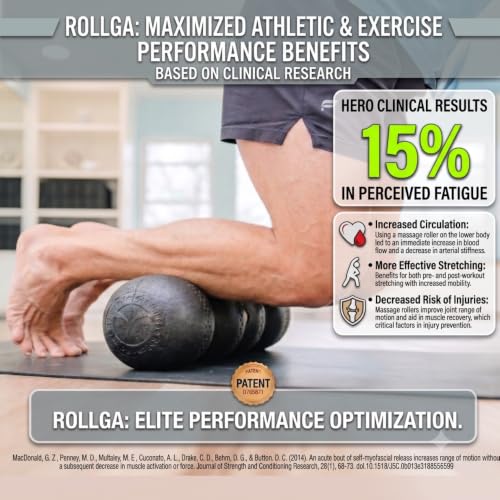 High Density Foam Roller - Back Pain Relief & Flexibility - 18 inches, White