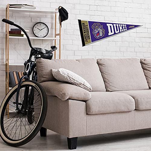 James Madison Dukes Felt Wall Pennant - 12" x 30" Decor
