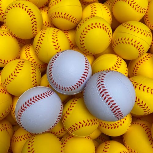 Soft Foam Baseballs for Training - 2 White Squeeze Balls