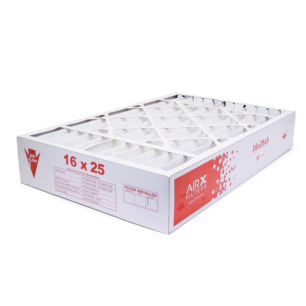 AIRx Filters 16x25x5 MERV 13 HVAC AC Furnace Air Filter Replacement for Honeywell FC100A1029 CF200A1008 CF200D1625, Health 2-Pack, Made in the USA