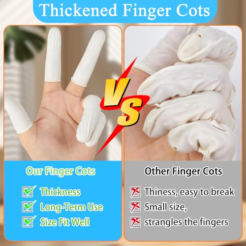 ONLYFU 3000Pcs Latex Finger Cots Disposable Finger Glove Protection for Fingertip - Anti-Static Medium