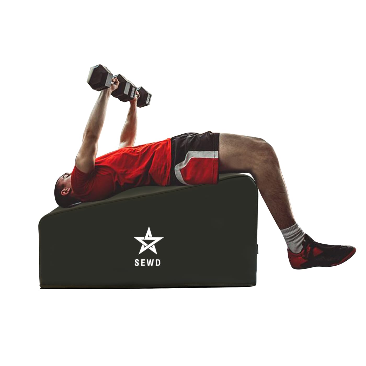 SEWD Pilates and Yoga Workout Bench - Light & Portable Adjustable Incline Bench - 700lb Capacity - Black Alloy Steel & Foam - Home & Gym Fitness Equipment