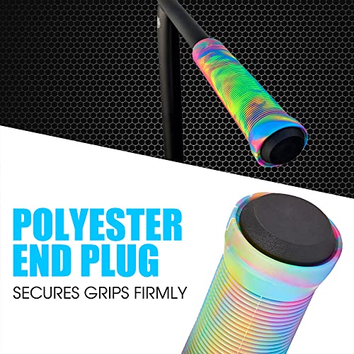 Mixed Color Handlebar Grips - 145mm Soft Scooter Grips - Rainbow