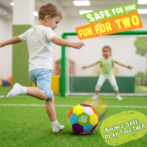 HopeRock Size 4 Indoor Soccer Ball, Soft and Silent for Home Practice